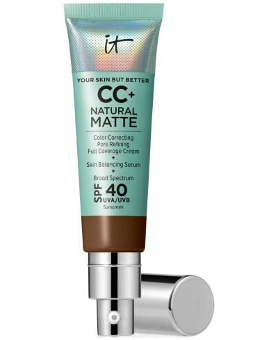 It Cosmetics Cc+ Cream Matte Foundation Spf 40 In Neutral Deep