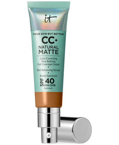 It Cosmetics Cc+ Cream Matte Foundation Spf 40 In Rich Honey