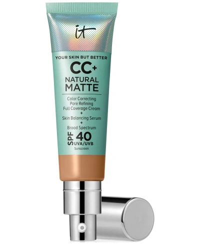 It Cosmetics Cc+ Cream Matte Foundation Spf 40 In Tan