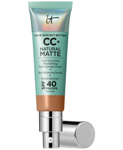 It Cosmetics Cc+ Cream Matte Foundation Spf 40 In Tan Rich