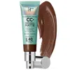 It Cosmetics Cc+ Cream Natural Matte Foundation With Spf 40 Deep Mocha 1.08 oz / 32 ml In Deep Mocha