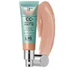 It Cosmetics Cc+ Cream Natural Matte Foundation With Spf 40 Medium Cool 1.08 oz / 32 ml In Medium Cool