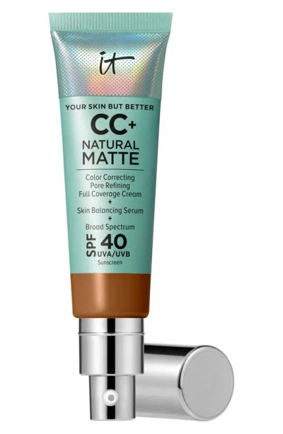 It Cosmetics Cc+ Cream Natural Matte Foundation With Spf 40 Neutral Rich 1.08 oz / 32 ml