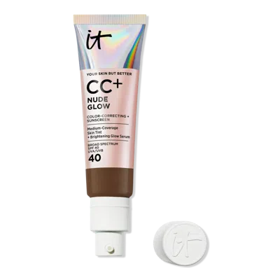 It Cosmetics Cc+ Nude Glow Lightweight Foundation + Glow Serum With Spf 40 - Deep Cool