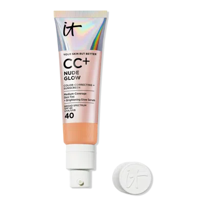 It Cosmetics Cc+ Nude Glow Lightweight Foundation + Glow Serum With Spf 40 - Tan Cool