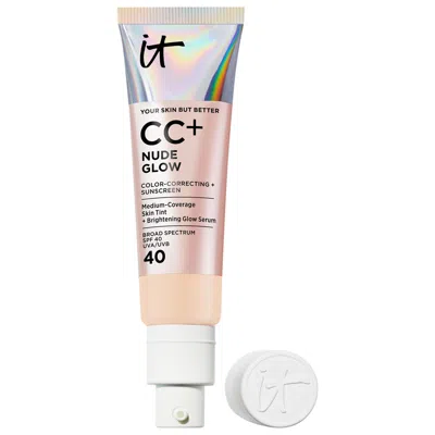 It Cosmetics Cc+ Nude Glow Lightweight Foundation + Glow Serum With Spf 40 And Niacinamide Light Neutral 1.1 Oz/3