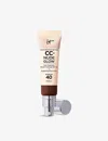 It Cosmetics Deep Bronze Your Skin But Better Cc+ Nude Glow Skin Tint Spf 40 32ml In Deep Bronze