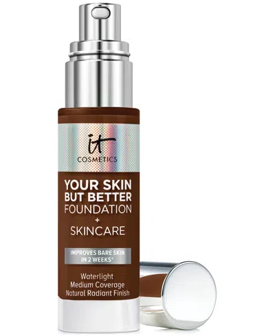 It Cosmetics Your Skin But Better Foundation + Skincare, 1 Oz. In Deep Cool 62