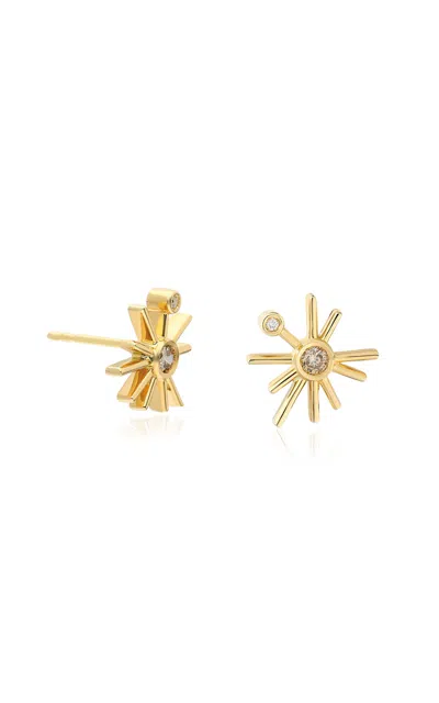 Itä Fine Jewelry 14k Yellow Gold ¡buenos Días! Mini Sun Stud Earrings