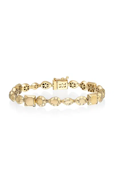 Itä Fine Jewelry 14k Yellow Gold "sempiterno" Mixed-cuts Tennis Bracelet