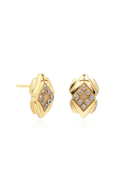 Itä Fine Jewelry 14k Yellow Gold "toa" Multi-diamond Earring