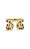 Itä Fine Jewelry 14k Yellow Gold Txirimiri “carnaval” Multi-gemstone Ring