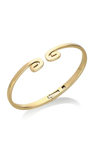 Itä Fine Jewelry 14k Yellow Gold Txirimiri Solid Gold Cuff Bracelet