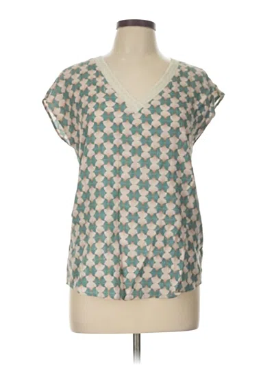 Pre-owned It Hippie Short Sleeve Blouse In Blue