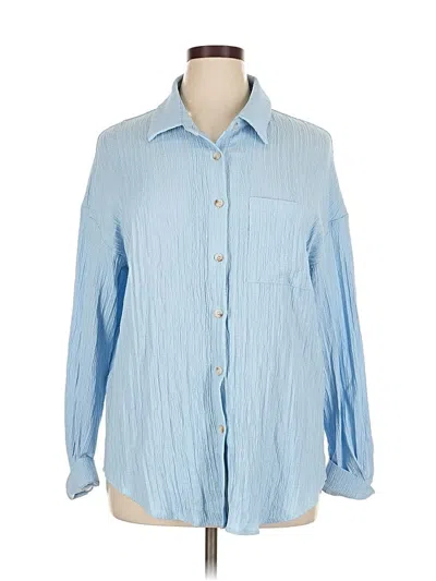 Pre-owned It Long Sleeve Blouse In Blue