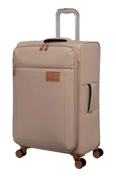 It Luggage Beachlite 26" Softshell Spinner Suitcase In Med Sand