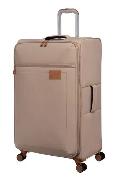 It Luggage Beachlite 30" Softshell Spinner Suitcase In Med Sand