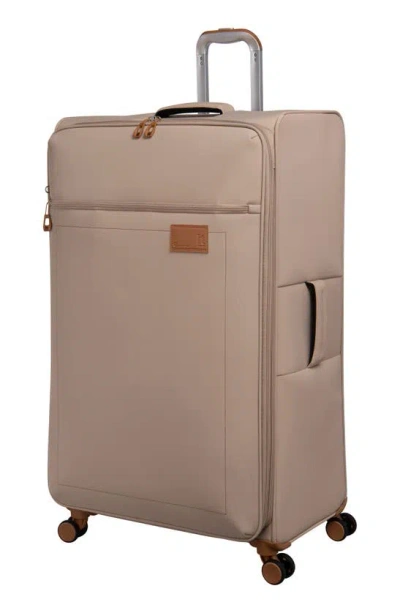 It Luggage Beachlite 34" Softshell Spinner Suitcase In Med Sand