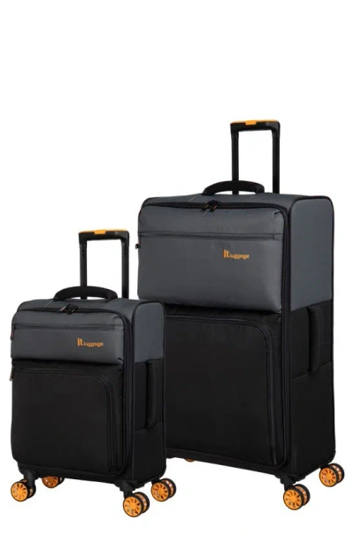 It Luggage Duo-tone 2-piece Luggage Set In Pewter/ Black