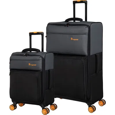 It Luggage Duo-tone 2-piece Luggage Set In Pewter/black