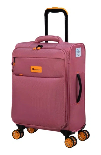 It Luggage Eco Icon 21" Softshell Spinner Suitcase In Muted Pink Almond Trim