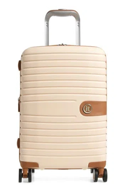 It Luggage Encompass 21" Expanding Hardside Spinner Carry-on In Cream
