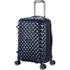 It Luggage Glitzy 21-inch Spinner Carry-on In Blueberry Gunmetal Trim