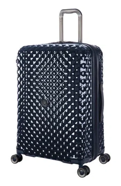 It Luggage Glitzy 27-inch Spinner Suitcase In Blueberry Gun Metal Trim
