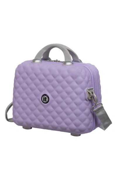 It Luggage Glitzy Matte Hardside Vanity Shoulder Bag In Pastel Lilac
