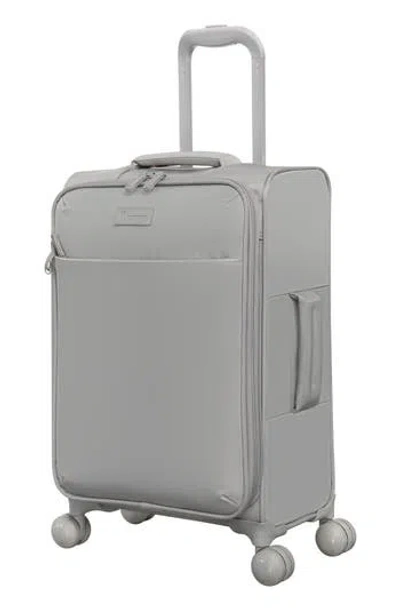 It Luggage Lustrous 22-inch Softside Carry-on Spinner In Gray