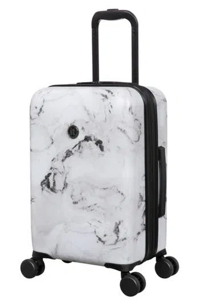 It Luggage Sheen 21-inch Hardside Carry-on Spinner In Grayscale Marble