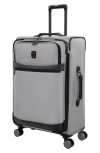 Shop It Luggage Solidity 27-inch Softside Spinner Luggage In Black/white
