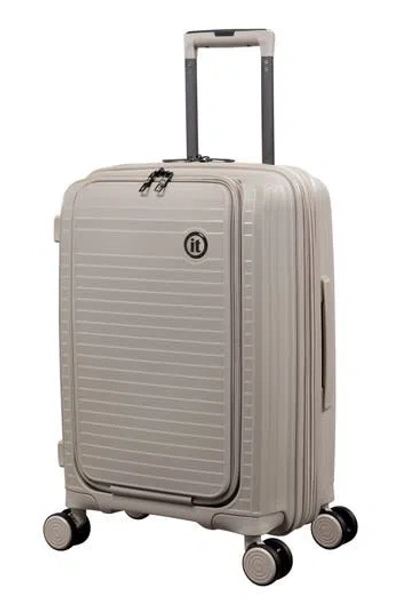 It Luggage Spontaneous 22-inch Hardside Checked Expandable Spinner In Gray
