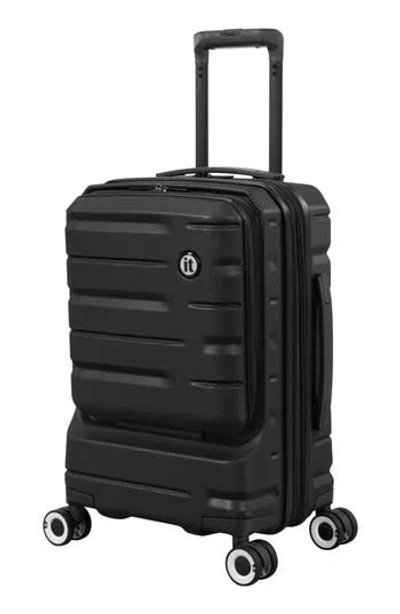 It Luggage Submission 21-inch Carry-on Spinner Luggage In Black