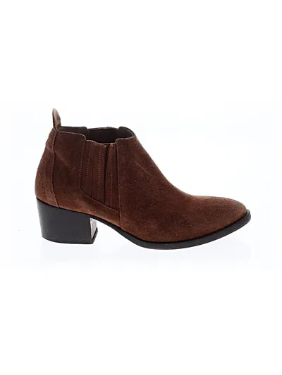 Pre-owned Italeau Ankle Boots In Brown