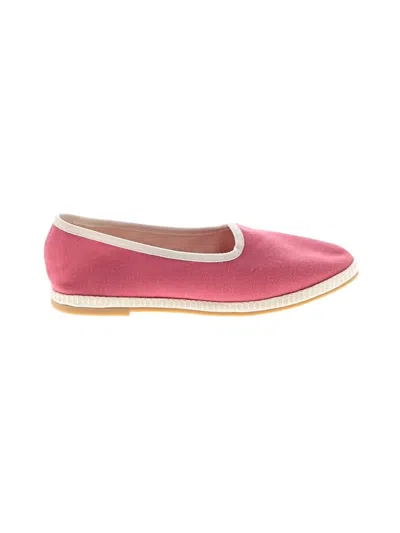 Pre-owned Italeau Flats In Pink