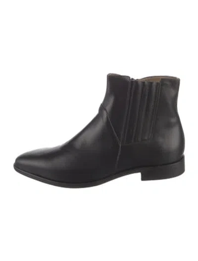 Pre-owned Italeau Leather Chelsea Boots In Black