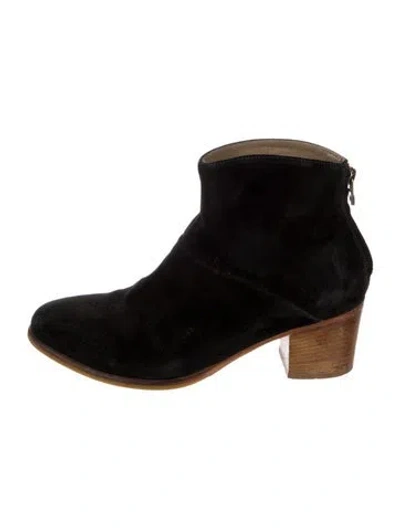 Pre-owned Italeau Suede Boots In Black