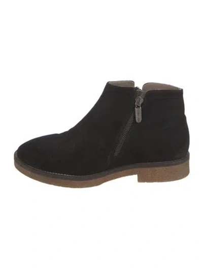 Pre-owned Italeau Suede Boots In Black