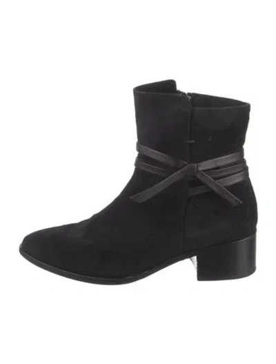 Pre-owned Italeau Suede Boots In Black