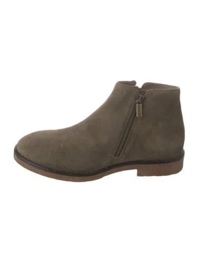 Pre-owned Italeau Suede Boots In Brown