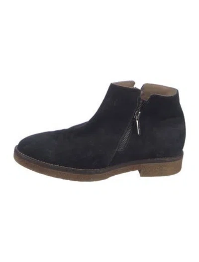 Pre-owned Italeau Suede Chelsea Boots In Blue