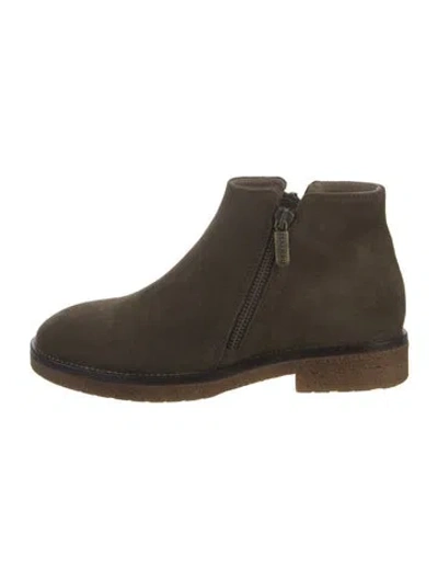 Pre-owned Italeau Suede Chelsea Boots In Brown