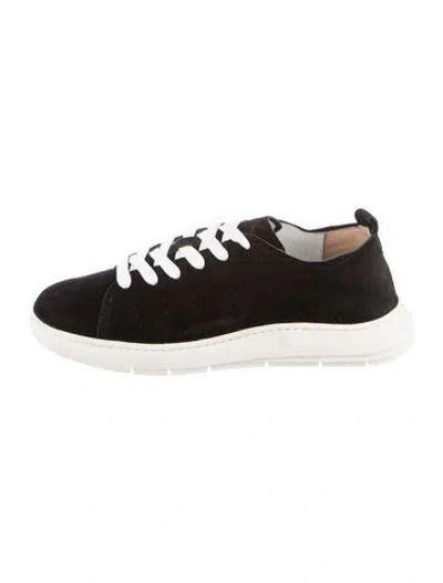 Pre-owned Italeau Suede Sneakers In Black