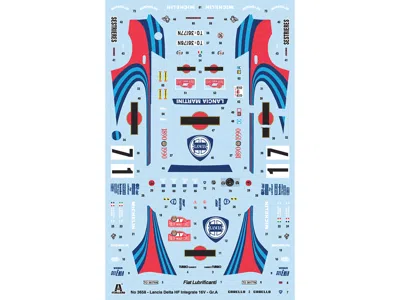 Italeri Skill 3 Model Kit Lancia Delta Hf Integrale Rallye Monte Carlo (1990) 1/24 Scale Model By  In Blue