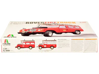 Italeri Skill 3 Model Kit Land Rover Fire Truck 1/24 Scale Model By  In Red