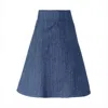 Italia A Collection Women's Blue Denim Flare Skirt