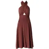 Italia A Collection Women's Brown Mocha Midi Dress In Brown
