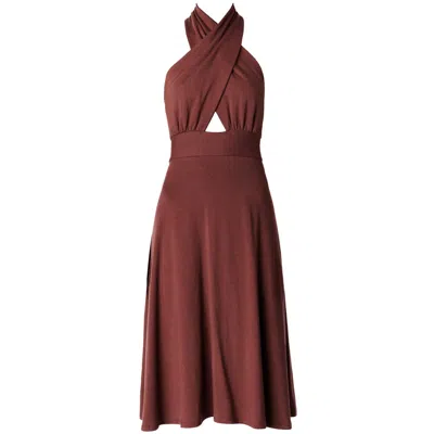 Italia A Collection Women's Brown Mocha Midi Dress