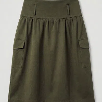 Italia A Collection Women's Green The Olive Cargo Skirt